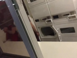 Risky Blowjob In Public Hotel Laundry Room picture slut
