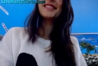 Stunning Brunette Teasing On Webcam picture slut