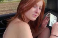 Slutty redhead amateur is paid for outdoor sex